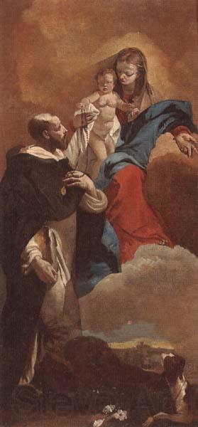 unknow artist The Madonna and child with saint dominic Spain oil painting art